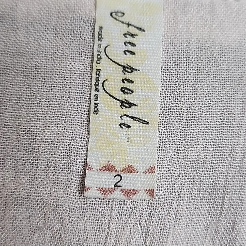 Free People Size 2 Embroidered Sheer Pink Dress